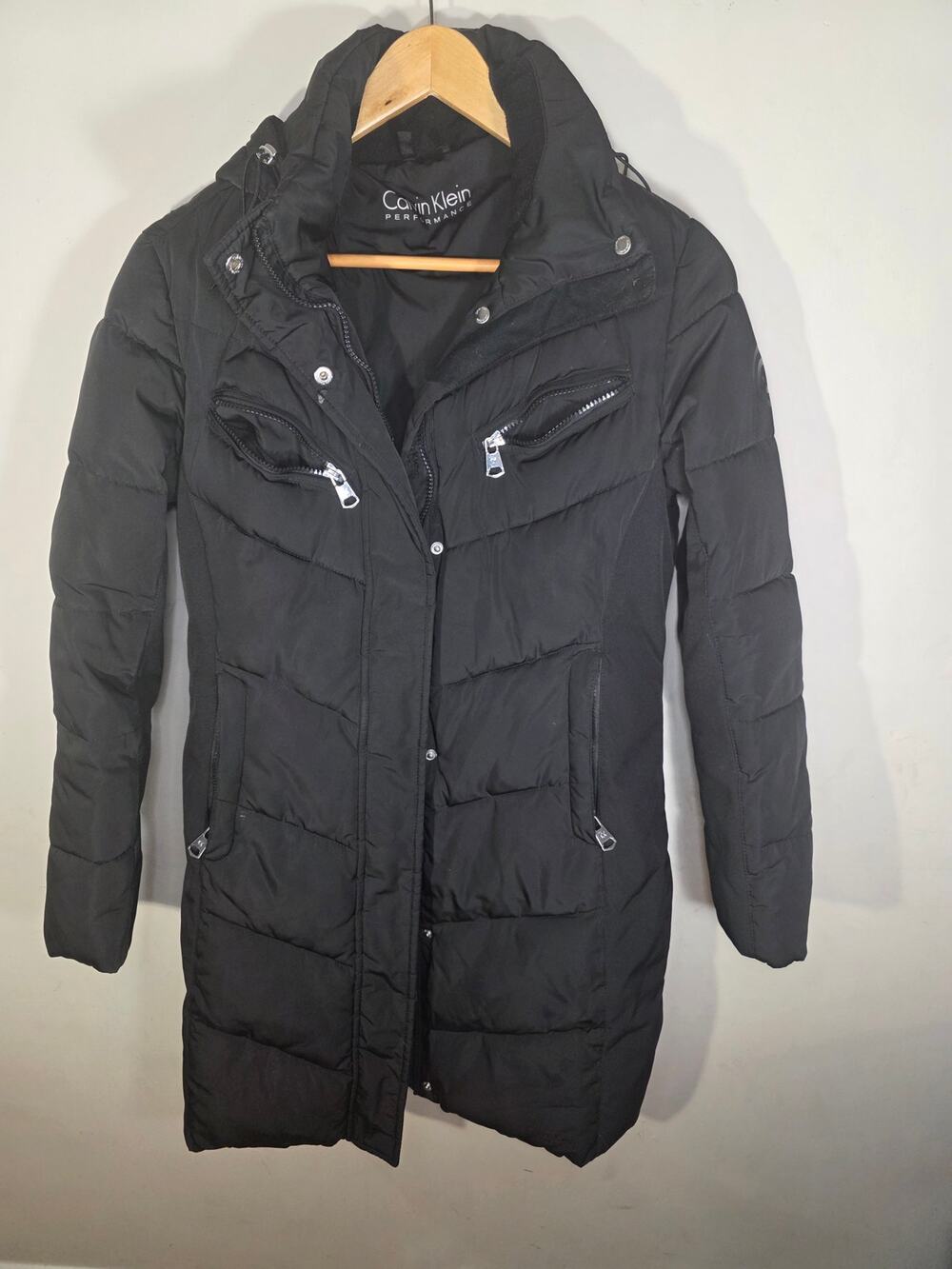 Calvin Klein Jeans Denim Trucker Jacket Womens M Faux Fur Collar Sherpa
